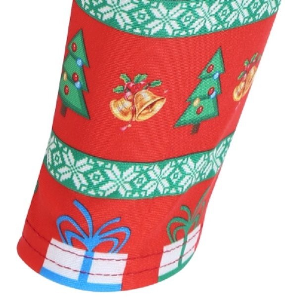 Plus Size Christmas Santa Claus Bell Print Leggings - Image 8