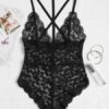 Sheer Lace Choker Bodysuit