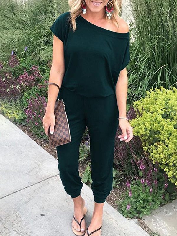 Solid Color Casual Jumpsuit - Image 5