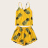 Women Fruit Print Cami Pajama Set Sleeveless Sleepwear - Image 2
