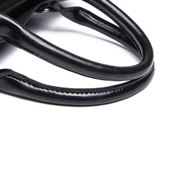 2 PCS Women Oil Wax PU Leather Tote Handbag - Image 11