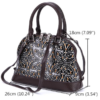 Brenice Genuine Leather Vintage Handbag Embossed Women Shell Shoulder Bag - Image 12