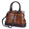 Brenice Genuine Leather Vintage Handbag Embossed Women Shell Shoulder Bag - Image 3