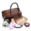 Brenice Genuine Leather Vintage Handbag Embossed Women Shell Shoulder Bag - Image 8
