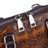 Brenice Genuine Leather Vintage Handbag Embossed Women Shell Shoulder Bag - Image 9