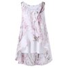 Plus Size Tiny Floral Overlap Sleeveless Top
