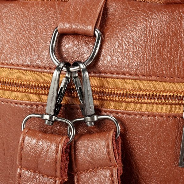 Women Faux Leather Multi-function Handbag Travel Backpack - Image 11