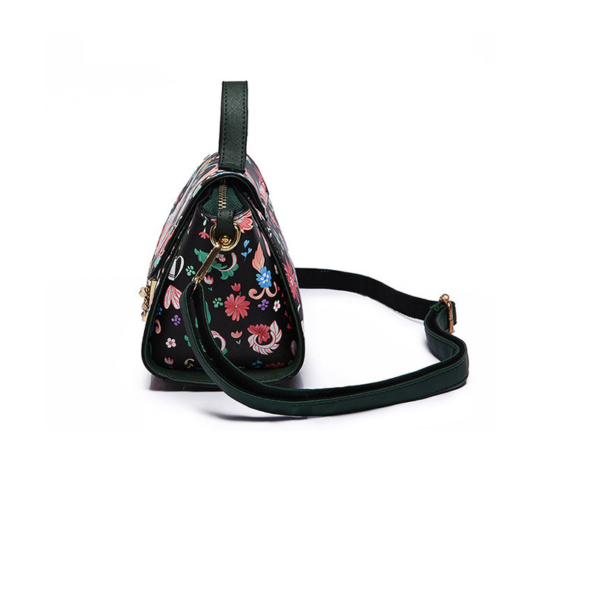 Women PU Leather Print Handbag Travel Crossbody Bag - Image 4