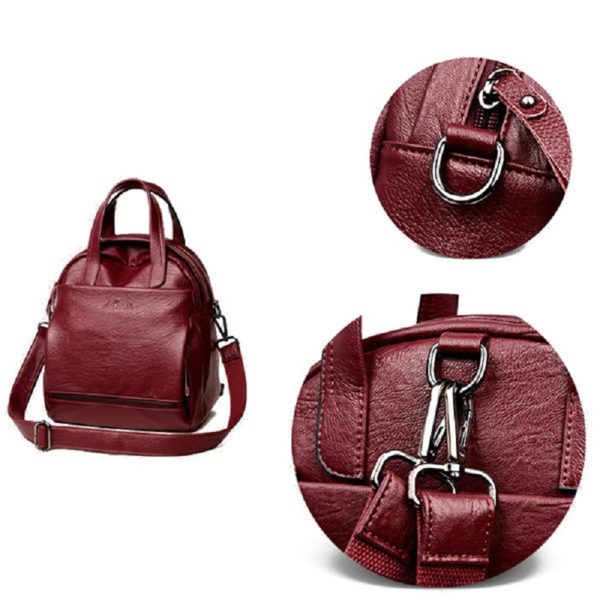 Women Retro Multi functional Soft PU Leather Bags - Image 12