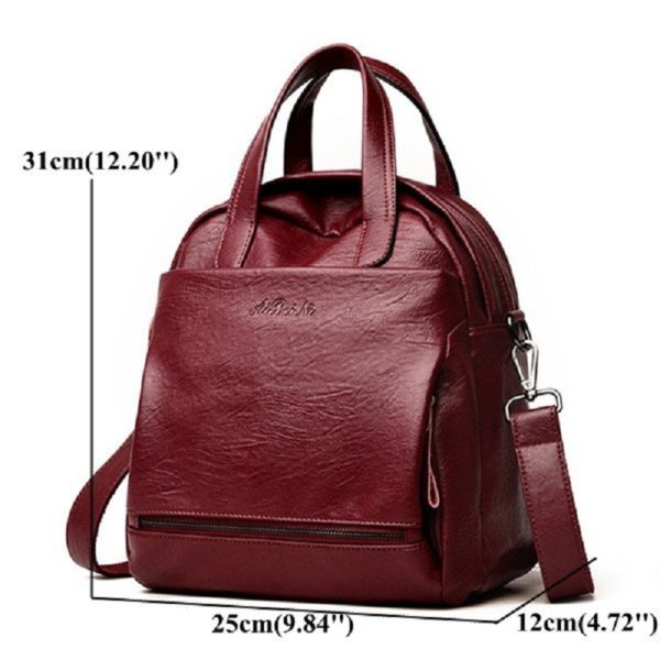 Women Retro Multi functional Soft PU Leather Bags - Image 7