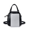 Women retro soft PU leather multi-function handbag Double Layer Solid backpack - Image 4