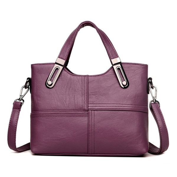 Women sewing handbags soft leather leisure large capacity Cross body bag - Image 14