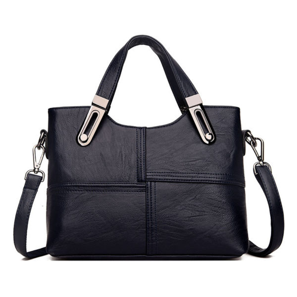 Women sewing handbags soft leather leisure large capacity Cross body bag - Image 15