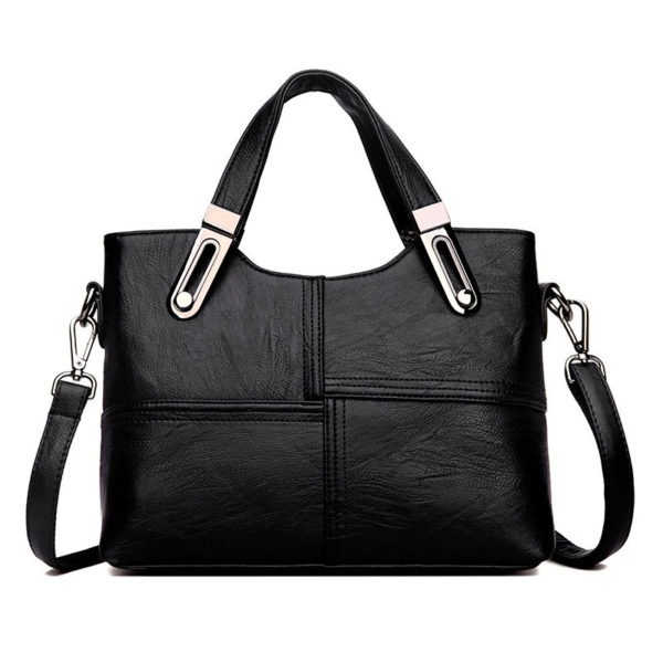 Women sewing handbags soft leather leisure large capacity Cross body bag - Image 16