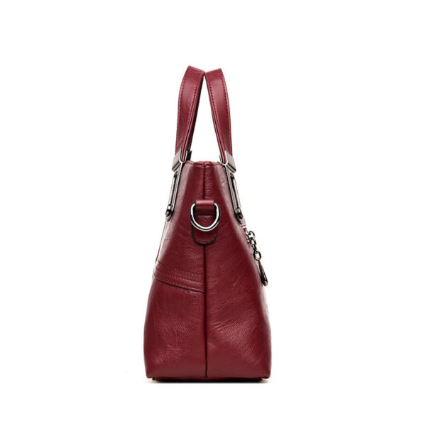 Women sewing handbags soft leather leisure large capacity Cross body bag - Image 3