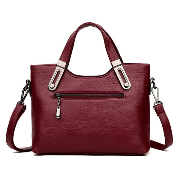 Women sewing handbags soft leather leisure large capacity Cross body bag - Image 4