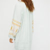 Boho Ethnic Puff Long Sleeve Embroidered Shift Dress - Image 10