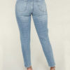 Women Large Cut Outs Distressed Denim Jeans - Image 3