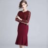 Elegant Sexy Lace Evening Party Trumpet Dress - Image 2