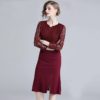 Elegant Sexy Lace Evening Party Trumpet Dress - Image 5