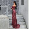 Bra Long Sleeve Strapless Backless Maxi Dress - Image 4