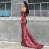 Bra Long Sleeve Strapless Backless Maxi Dress - Image 5