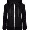 Hoodies Hooded Long Sleeve Zipper Strappy Sweatshirt