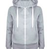 Hoodies Hooded Long Sleeve Zipper Strappy Sweatshirt - Image 5