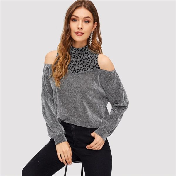 Leopard Pullover Minimalist Plain Sweatshirts