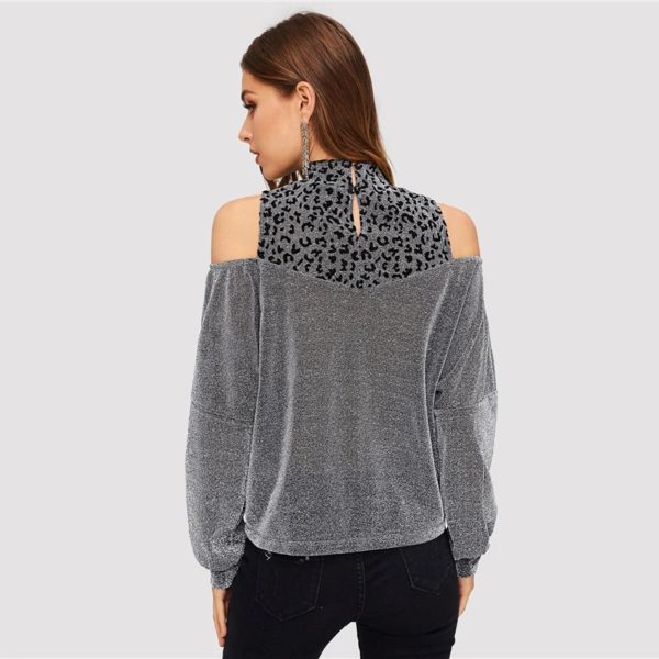 Leopard Pullover Minimalist Plain Sweatshirts - Image 4