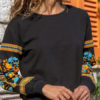 Long Sleeve Round Neck Printed Pullover Sweatshirt