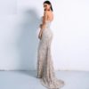 Sexy Elegant Christmas Off Shoulder Glitter Backless Geometry Maxi Dress - Image 10