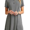 Boat Style Neckline Short Sleeve Dress