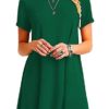 Boat Style Neckline Short Sleeve Dress - Image 4