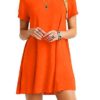 Boat Style Neckline Short Sleeve Dress - Image 6