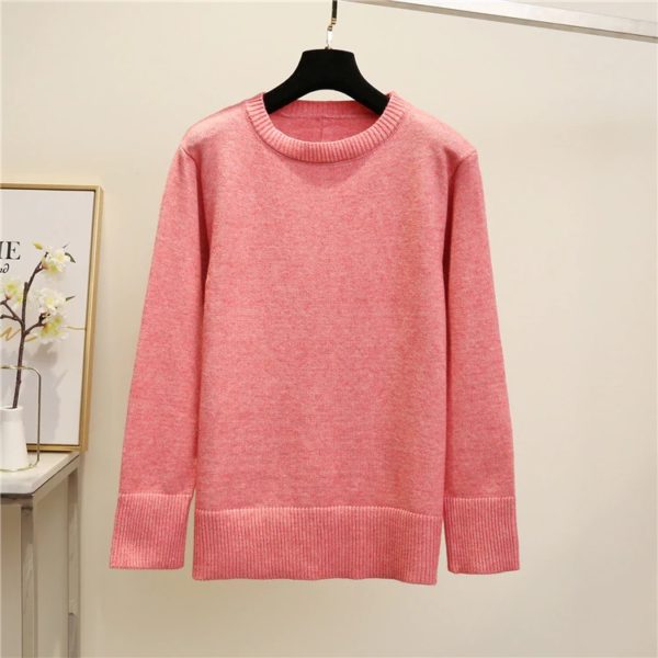 Casual Fashionable Knitting Bottoming Loose Minimalist Sweaters - Image 2
