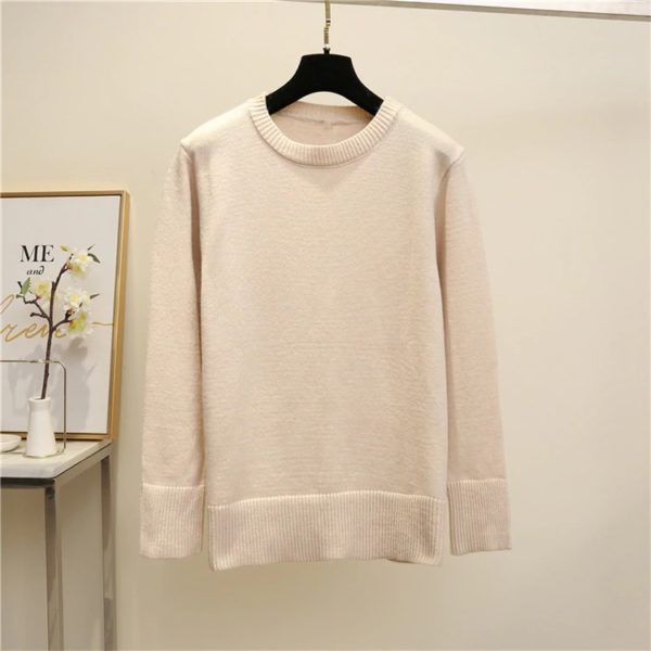 Casual Fashionable Knitting Bottoming Loose Minimalist Sweaters - Image 4