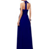 Halter Neck A Line Floor Length Zipper Chiffon Formal Gowns Evening Bridesmaid Dresses - Image 2