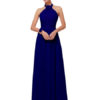Halter Neck A Line Floor Length Zipper Chiffon Formal Gowns Evening Bridesmaid Dresses - Image 3