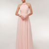 Halter Neck A Line Floor Length Zipper Chiffon Formal Gowns Evening Bridesmaid Dresses - Image 5