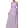 Halter Neck A Line Floor Length Zipper Chiffon Formal Gowns Evening Bridesmaid Dresses - Image 6