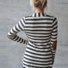 Horizontally-Striped Open Front Cardigan - Image 2