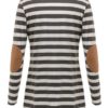 Horizontally-Striped Open Front Cardigan - Image 4