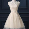 Illusion Neckline A-Line Bridesmaid Dress