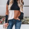 Triple Color Clock Knit Sweater
