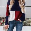 Triple Color Clock Knit Sweater - Image 3