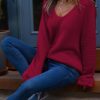 Vertical Ribbed Fine Knit Fit Sweater