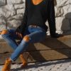 Vertical Ribbed Fine Knit Fit Sweater - Image 3