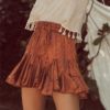 Elastic High Waist Ruffle Short Skirt