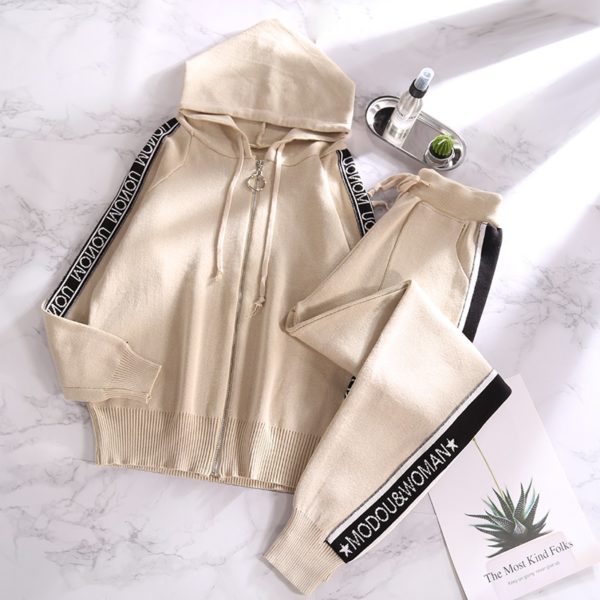 Long Sleeve Hooded Cardigans Pants Tracksuits